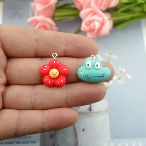 Flower Dinosaur Charms for Jewelry Making Bulk