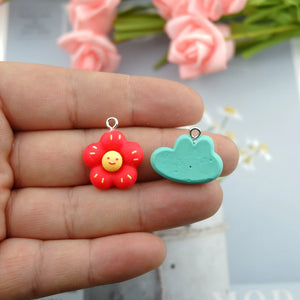 Flower Dinosaur Charms for Jewelry Making Bulk