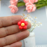 Flower Dinosaur Charms for Jewelry Making Bulk