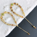 Flower Honey Wax Crystal Bracelet Adjustable DIY Beads Retro Style Jewelry