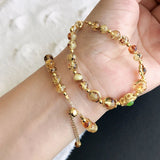Flower Honey Wax Crystal Bracelet Adjustable DIY Beads Retro Style Jewelry