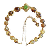 Flower Honey Wax Crystal Bracelet Adjustable DIY Beads Retro Style Jewelry