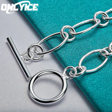925 Sterling Silver Ot Buckle Bracelets Wedding Gift Party Jewelry Christmas