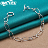 925 Sterling Silver Ot Buckle Bracelets Wedding Gift Party Jewelry Christmas