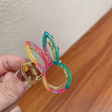 French Women Hair Clips Girls Rainbow Crown Metal Hair Claw