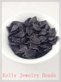 1000pcs/lot Frosted Acrylic Leaf Beads 11*18mm
