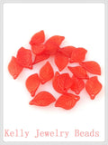 1000pcs/lot Frosted Acrylic Leaf Beads 11*18mm