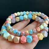 Natural Rainbow Stone Bracelet Star Faceted Crystal Beads Bracelets