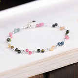 Hand-made Tourmaline Stone Bracelet Crystal Adjustable