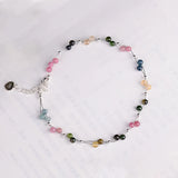 Hand-made Tourmaline Stone Bracelet Crystal Adjustable