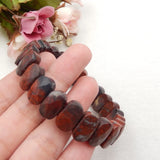 African Red Stone Bracelet for Women, Handmade Jewelry