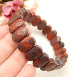 African Red Stone Bracelet for Women, Handmade Jewelry