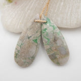 Natural Variscite Woman Earring Bead 33x13x3mm