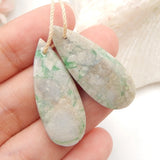 Natural Variscite Woman Earring Bead 33x13x3mm