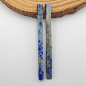 Natural Lapis Lazuli Earrings 56x4x4mm Bead