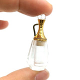Crystal Quartz Perfume Bottle Pendant Necklace Vial