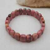 Rhodonite Bracelet for Women Handmade DIY Jewelry 14x9x6mm