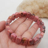 Rhodonite Bracelet for Women Handmade DIY Jewelry 14x9x6mm