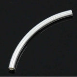 925 Sterling Silver Tube Crimp Bead 20pcs 2*20mm