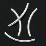 925 Sterling Silver Tube Crimp Bead 20pcs 2*20mm