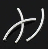 925 Sterling Silver Tube Crimp Bead 20pcs 2*20mm