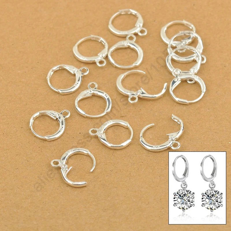 925 Sterling Silver Hoop Lever Back Earring 50 PCS 13MM Findings