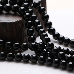 Natural Tourmaline Gemstone Round Beads Bracelet Necklace DIY Jewelry