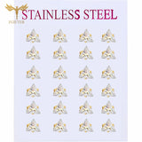 Triangle Zircon Earrings Crystal Ear Studs 12 Pairs