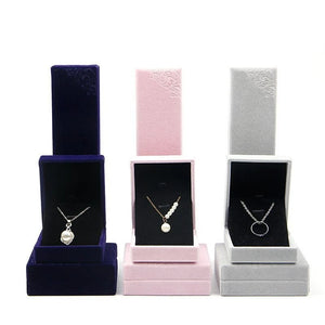 Velvet Jewelry Storage Box - Necklace Ring Bracelet Pendant Organizer Gift Case
