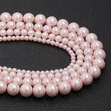 Light Pink Glass Pearl Beads Spacer Bead 4 6 8 10mm