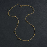 10pcs/lot 1.5mm Tiny Beaded Stainless Steel Link Chain for Jewelry