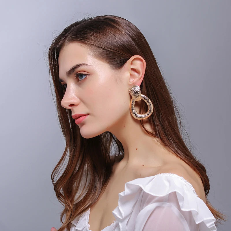 Metal Drop Earrings Fine Jewelry Accessories Hanging Dangle Long Pendientes