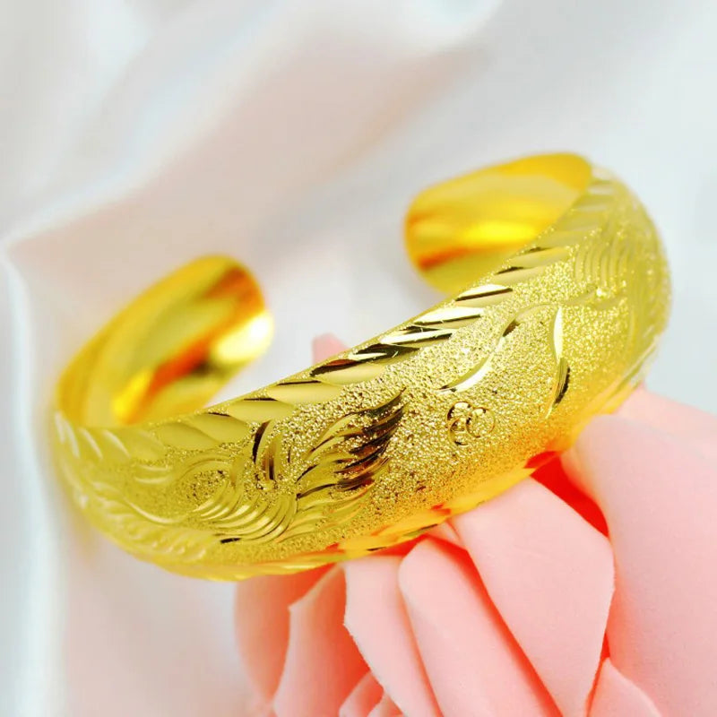 28mm Wedding Cuff Bangle, Heavy Bangles for Women