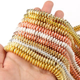 Hematite Rondelle Beads Natural Stone for Jewelry Making