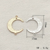 Gold/Rhodium 100pc Moon Charm Pendants for DIY Jewelry Making