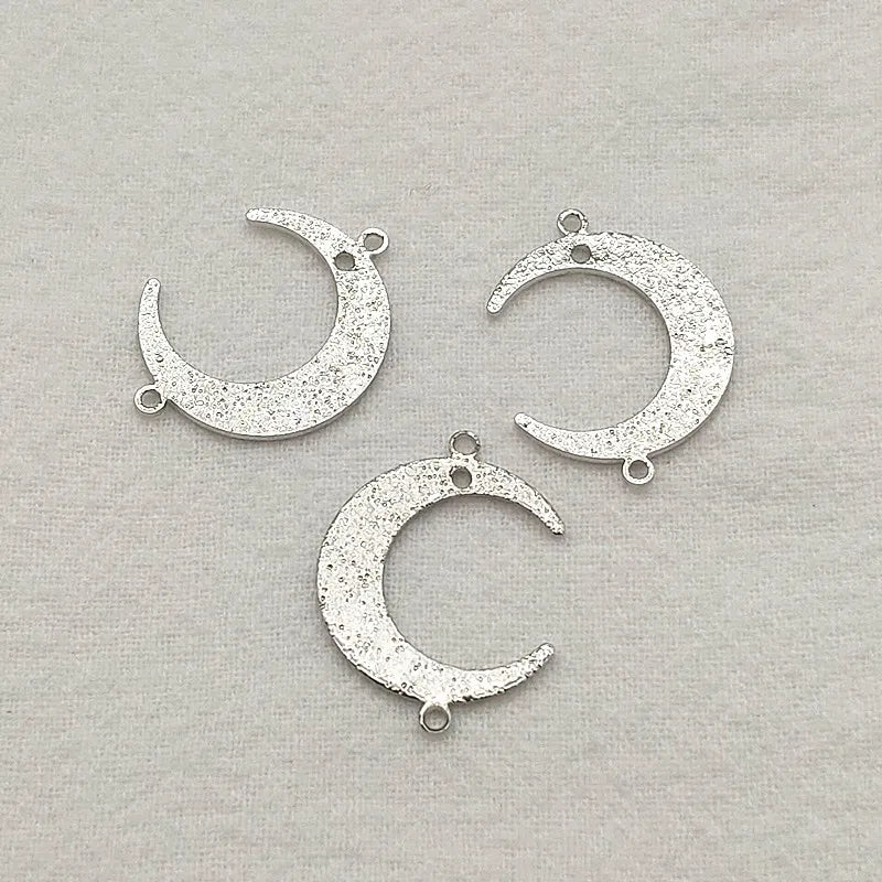 Gold/Rhodium 100pc Moon Charm Pendants for DIY Jewelry Making