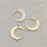 Gold/Rhodium 100pc Moon Charm Pendants for DIY Jewelry Making