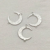 Gold/Rhodium 100pc Moon Charm Pendants for DIY Jewelry Making