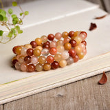 silk Stone Bracelets Round Beads Jewelry Lucky Beauty