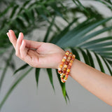 silk Stone Bracelets Round Beads Jewelry Lucky Beauty
