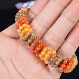 Golden Silk Stone Bracelets Hand Weave Stone Bracelet For Women