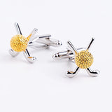 Golf Ball Cufflinks Mens Wedding Club Cuff Links Copper Sport Jewelry Gift