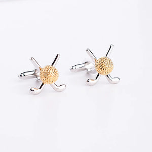 Golf Ball Cufflinks Mens Wedding Club Cuff Links Copper Sport Jewelry Gift
