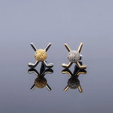Golf Ball Cufflinks Mens Wedding Club Cuff Links Copper Sport Jewelry Gift