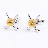 Golf Ball Cufflinks Mens Wedding Club Cuff Links Copper Sport Jewelry Gift