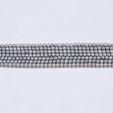 6-7mm Gray Silver Potato Round Fresh Water Pearl Loose Beads