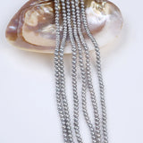 Natural 6-7mm Gray Sliver Potato Round Fresh Water Pearl Loose Beads