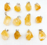 Yellow Crystal Irregular Shape Pendant for Jewelry Making - 25Pcs