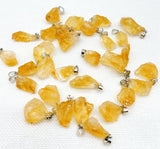 Yellow Crystal Irregular Shape Pendants for Jewelry Making - 25pcs