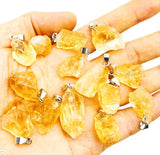 Yellow Crystal Irregular Shape Pendants for Jewelry Making - 25pcs